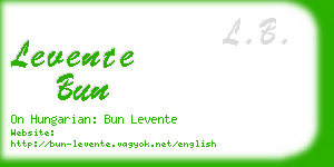 levente bun business card